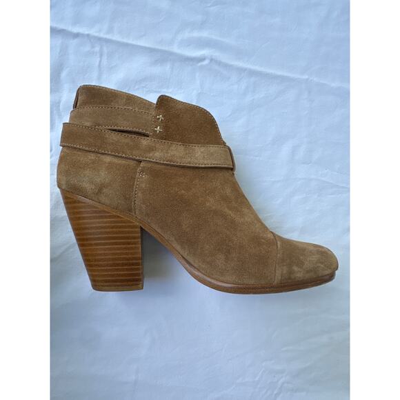 Rag & Bone New York Suede Women’s Camel Booties Size 39 1/2 Tan Beige Boots - Picture 4 of 16